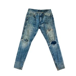 Pacsun mens faded denim stack skinny jeans